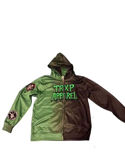 Model wearing TXRP Apparel unisex oversized hoodie – premium urban streetwear comfort fit 2026